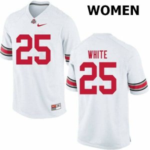 Women's Ohio State Buckeyes #25 Brendon White White Nike NCAA College Football Jersey New Year TLR6144JL
